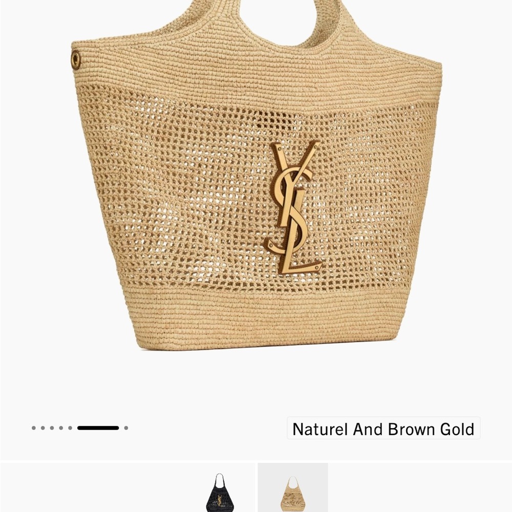 Raffia Elegant Tan Woven Tote Bag - Picture 12 of 15